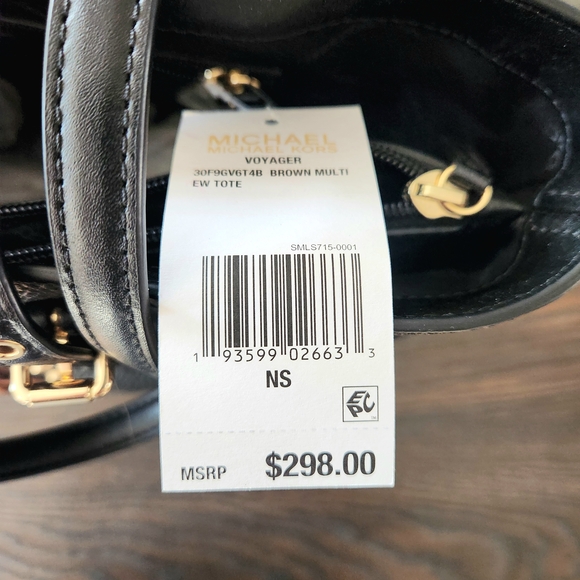 Michael Kors Black and Brown Leopard Print Tote Bag - Picture 6 of 11